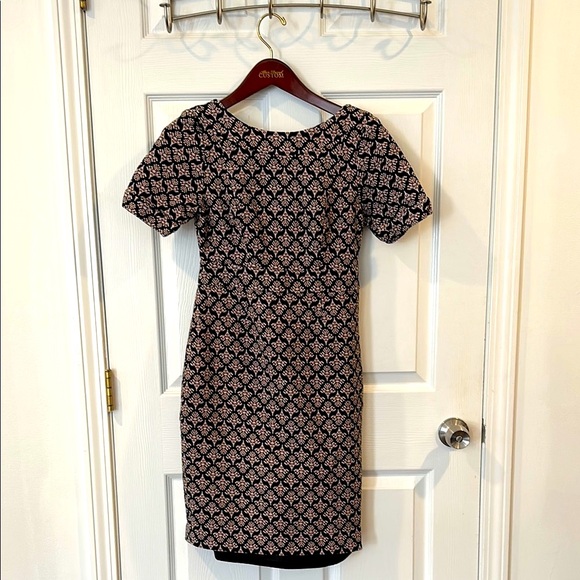 Boden Pink and Black Sheath Midi Dress - Picture 2 of 4